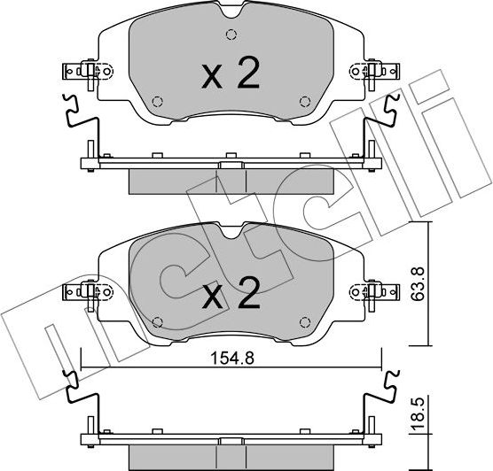 Тормозные колодки Metelli. Артикул 22-1350-0