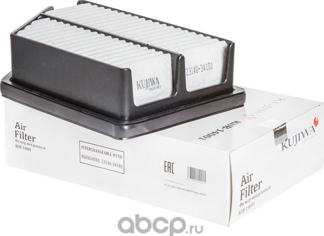Фильтр воздушный KUB14001 KUJIWA 2314034101 SSANGY Kujiwa. Артикул KUB14001