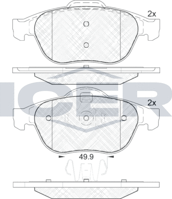 Тормозные колодки Icer. Артикул 181861