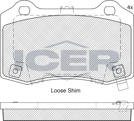 Тормозные колодки Icer задние для Tesla Model X I 2015-2026. Артикул 182230