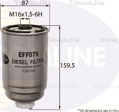 Топливный фильтр Comline для Volkswagen Passat B5 1998-2005. Артикул EFF079