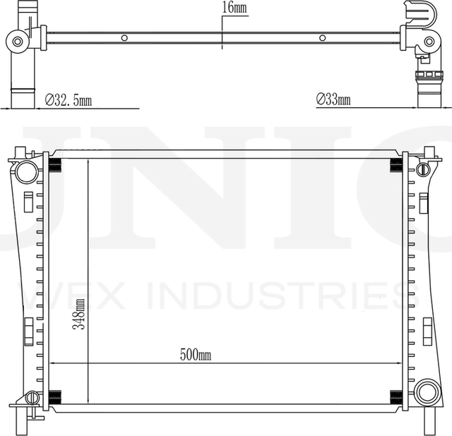 Радиатор двигателя (Unio). Артикул RAD-10081