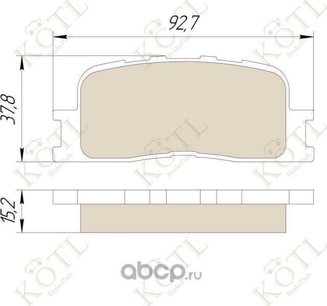 Колодки тормозные дисковые задние к-т TOYOTA CAMRY (_V30_) 2.4/3.0 01>04/HIGHLAN (Kotl) Kotl. Артикул 3374kt