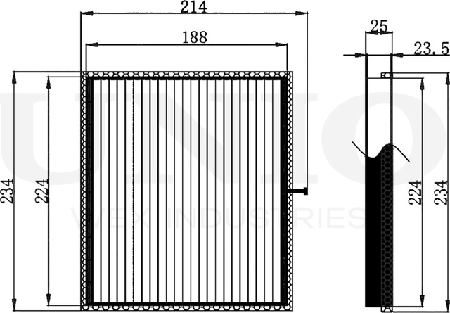 Фильтр салона (Unio). Артикул FLT-40099C