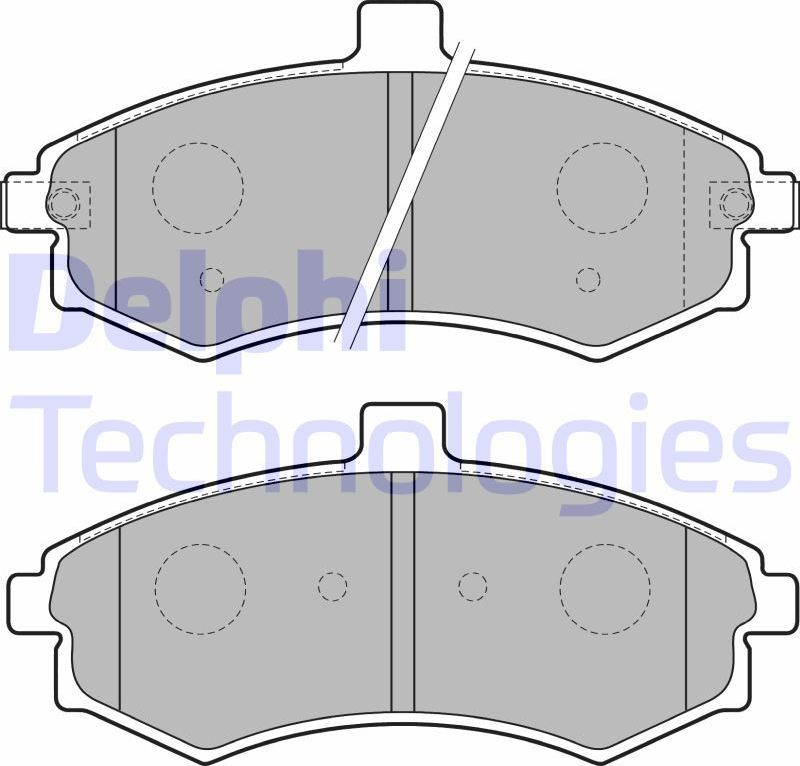 Тормозные колодки Delphi (Low-Metallic). Артикул LP1788