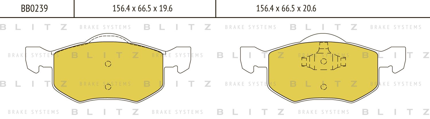 Колодки тормозные FORD MAVERICK 01- перед. (Blitz). Артикул BB0239