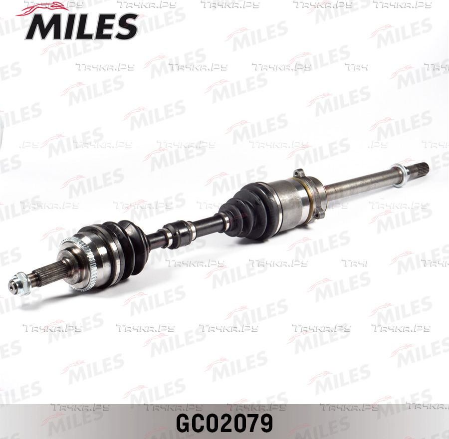 Полуось (привод в сборе, приводной вал) Miles правая для Nissan Primera P11 1996-2002. Артикул GC02079