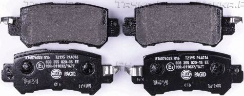 Тормозные колодки Hella задние для Mazda CX-5 I 2011-2014. Артикул 8DB 355 020-151