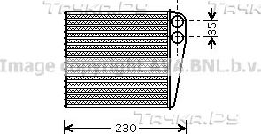 Радиатор отопителя (печки) AVA для Volkswagen Passat B7 2010-2015. Артикул VNA6229