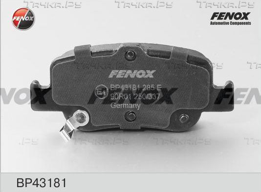 Тормозные колодки Fenox. Артикул BP43181