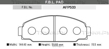 ТормозныеКолодки AP533//PF1212/D2059/AN217K/SN650/SN823 FBL FBL. Артикул AFP533