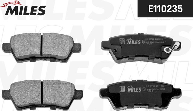 Тормозные колодки Miles (Semi-Metallic). Артикул E110235