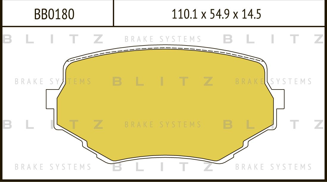 Колодки тормозные дисковые | перед | (Blitz) Blitz. Артикул BB0180