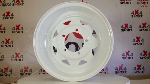 Колёсный диск OFF-ROAD Wheels стальной штампованный белый 5x139,7 7xR15 d110 ET+15 для ГАЗ Соболь 1998-2026. Артикул 1570-53910WH+15