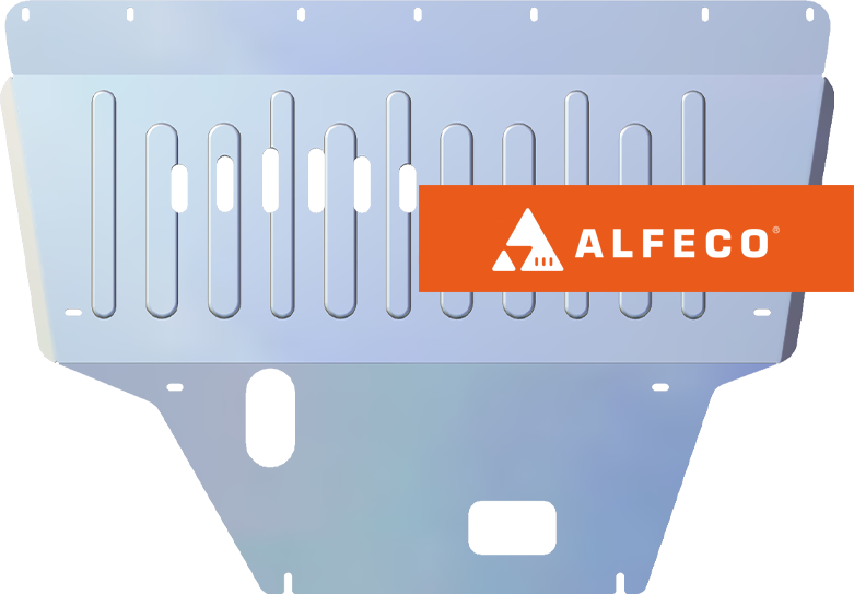 Защита алюминиевая Alfeco для картера и МКПП Alfa Romeo Giulietta III 2010-2026. Артикул ALF.42.02al