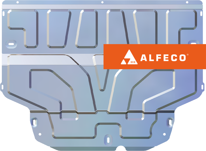 Защита алюминиевая Alfeco для картера и КПП Audi Q3 2011-2018. Артикул ALF.30.32 AL4