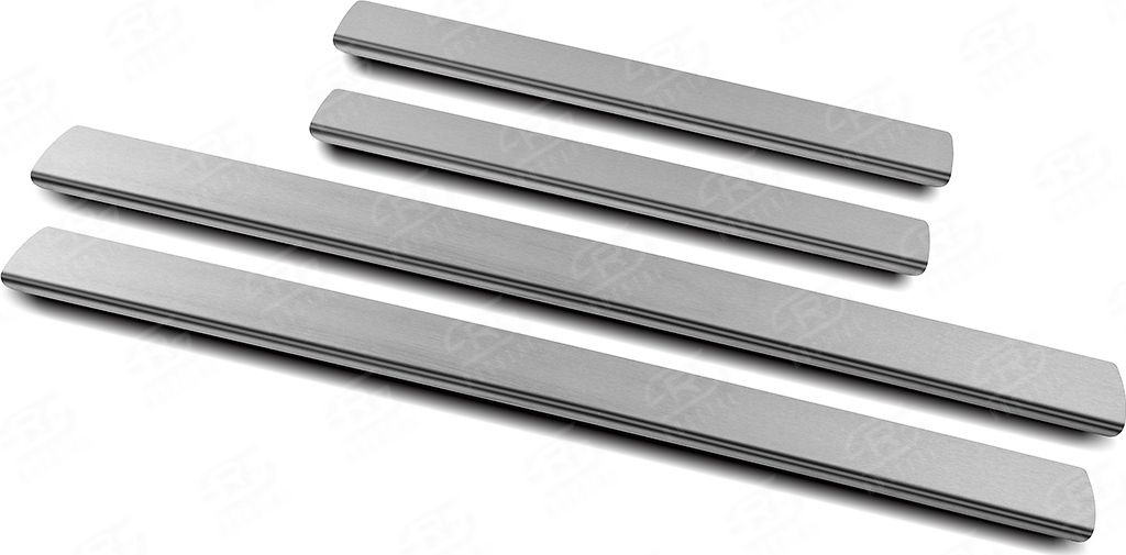 Накладки RusStal на пороги (лист нерж., шлифованный) для ВАЗ Lada Granta I 2011-2026. Артикул LAGRANT11-02