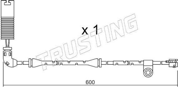 Датчик износа тормозных колодок  Trusting. Артикул SU.112