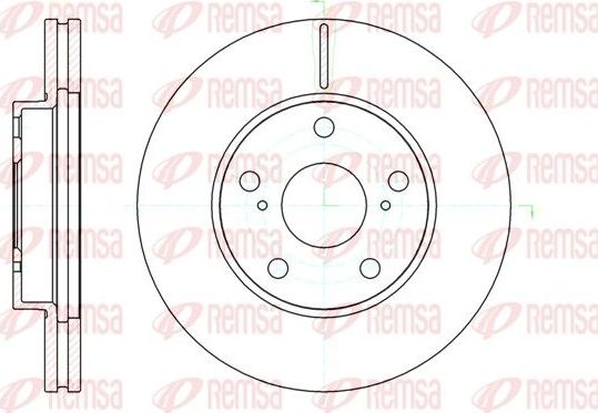 Тормозной диск Remsa. Артикул 61043.10