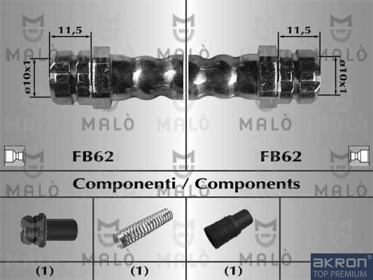 Тормозной шланг Malò. Артикул 81020
