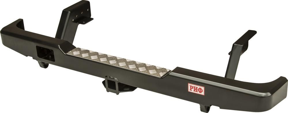 Бампер силовой РИФ задний с квадратом под фаркоп для Mitsubishi L200 1996-2005. Артикул RIFL20-20100