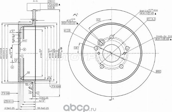 Диск тормозной задний CHERY TIGGO 3 17 22 TIG (SAT). Артикул ST250049