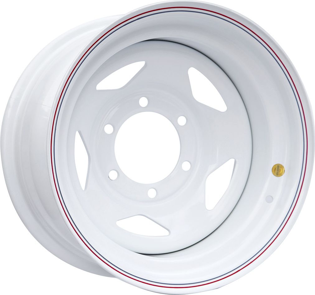 Колёсный диск OFF-ROAD Wheels усиленный стальной белый 6x139,7 8xR15 d110 ET-25 (треуг.) для Mitsubishi L200 III 1996-2005. Артикул 1580-63910WH-25A15