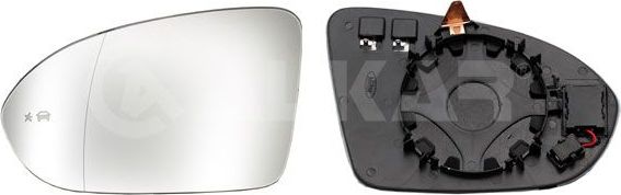 Зеркальное стекло бокового зеркала Alkar левое для Opel Insignia II 2017-2026. Артикул 6435730