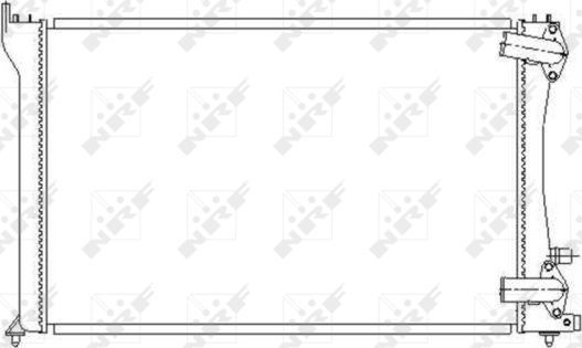 Радиатор охлаждения двигателя NRF (алюминий) для Peugeot 406 I 1998-2004. Артикул 58251