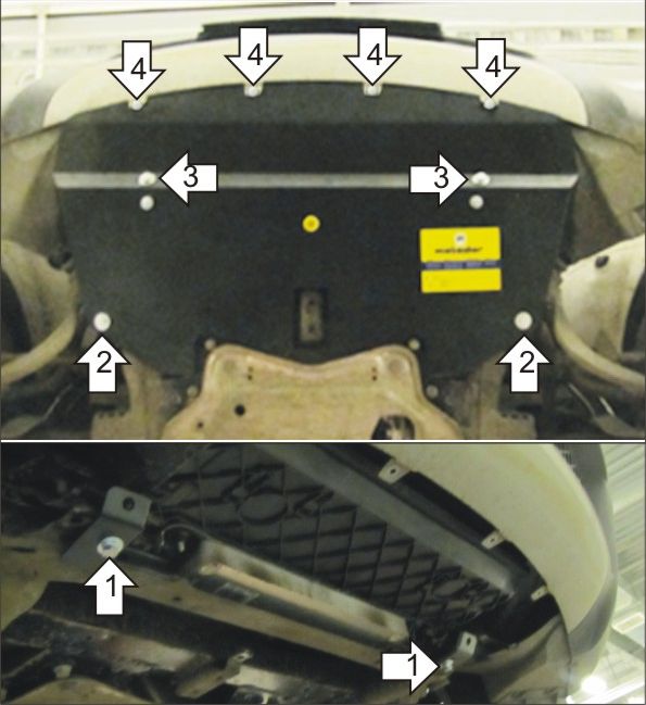 Защита Мотодор для радиатора BMW X5 E70 2010-2013. Артикул 10206