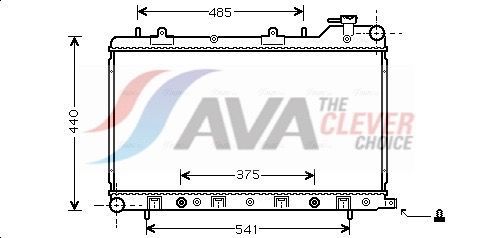 Радиатор охлаждения двигателя AVA ** CLEVER FIT ** для Subaru Forester II 2002-2008. Артикул SU2049