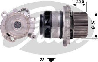 Помпа (водяной насос) (в сборе) Gates. Артикул WP0089