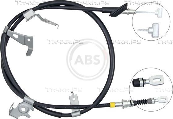 Трос ручника (тросик ручного тормоза) ABS. Артикул K13478