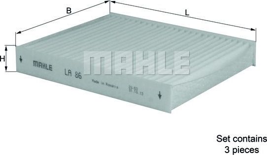 Салонный фильтр Mahle. Артикул LA 86/S