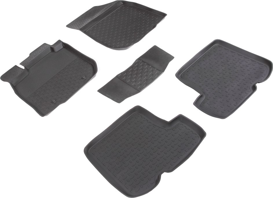 Коврики резиновые Seintex с высоким бортиком для салона Renault Sandero 2010-2013. Артикул 01803