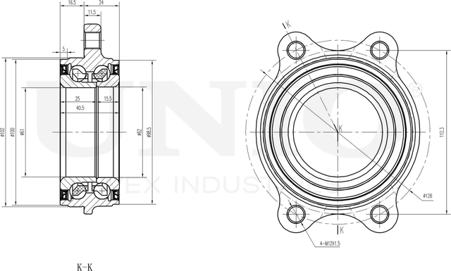 Ступица колеса с интегрированным подшипником (Unio). Артикул HUB-20011
