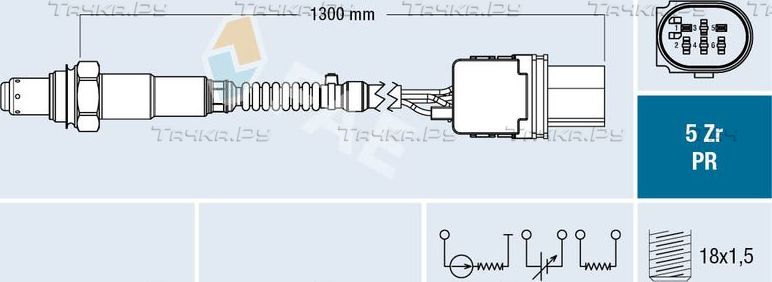 Лямбда-зонд (кислородный датчик) FAE для Bentley Continental I 2003-2013. Артикул 75053