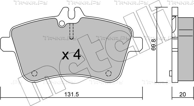 Тормозные колодки Metelli. Артикул 22-0647-0