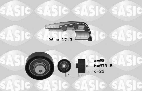 Ремень ГРМ с роликами (комплект) Sasic для Renault Sandero II 2009-2021. Артикул 1754022