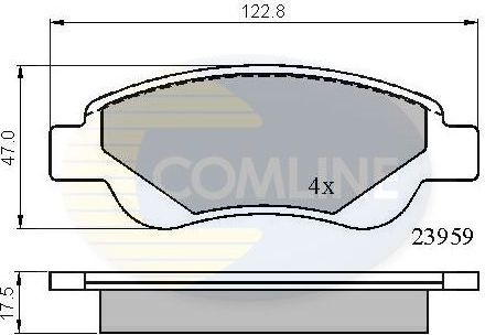 Тормозные колодки Comline Comline. Артикул CBP01552
