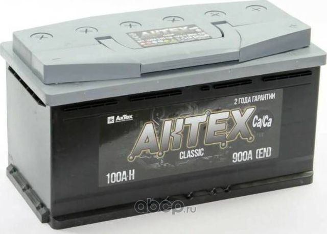 аккумулятор АКТЕХ CLASSIC 100 А/ч 900A обр. п. (353х175х190) (Aktex). Артикул ATC1003R