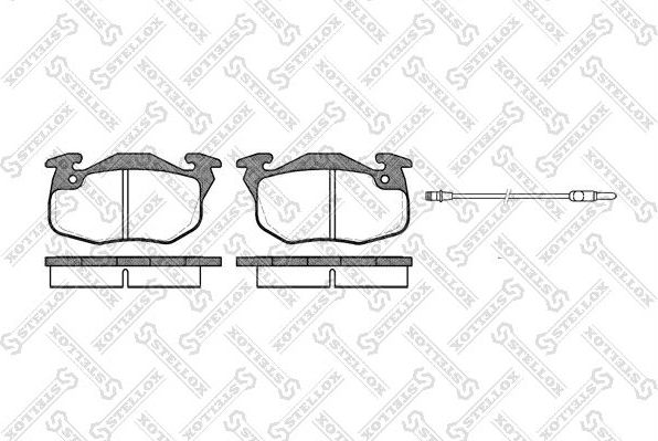Тормозные колодки Stellox передние для Citroen AX 1989-1991. Артикул 203 002-SX