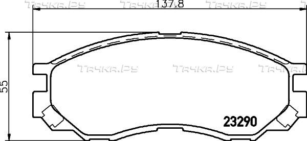 Тормозные колодки Mintex передние для Mitsubishi Delica IV 1995-2002. Артикул MDB1823