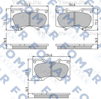 Тормозные колодки Fomar. Артикул FO 932081