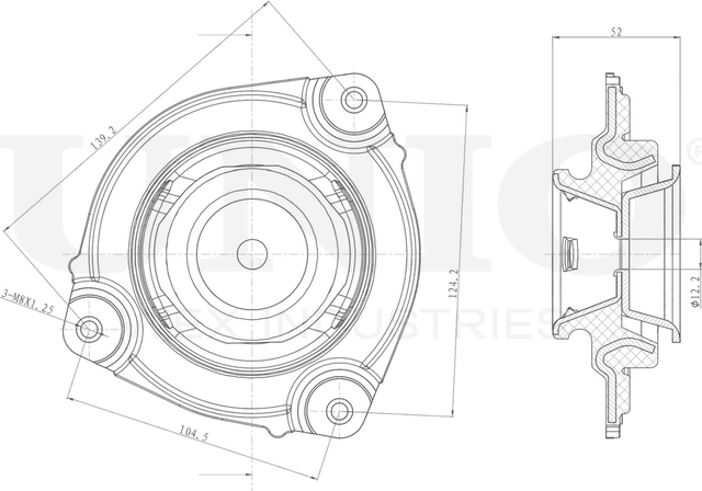 Опора амортизационной стойки (Unio). Артикул RMP-13069