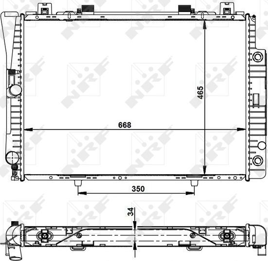Радиатор охлаждения двигателя NRF EASY FIT для Rover 45 2000-2005. Артикул 55306