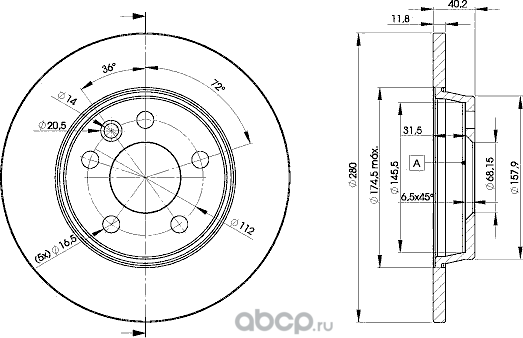 Диск тормозной (Icer). Артикул 78bd3111
