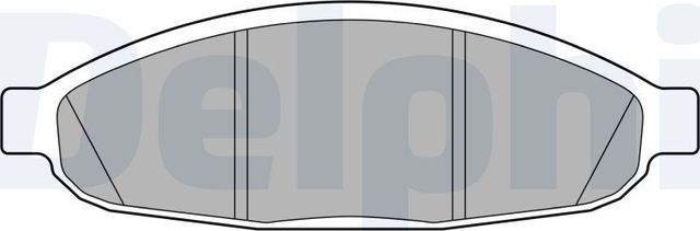Тормозные колодки Delphi (Low-Metallic) передние для Chrysler Pacifica CS 2003-2006. Артикул LP3555