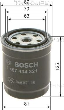 Топливный фильтр Bosch для Fiat Uno I 1989-1993. Артикул 1 457 434 321