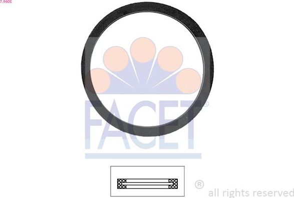 Прокладка термостата CITROEN  JUMPER c бортовой платформой/ходовая часть 2.2 HDi Facet Made in Italy - OE Equivalent. Артикул 7.9605